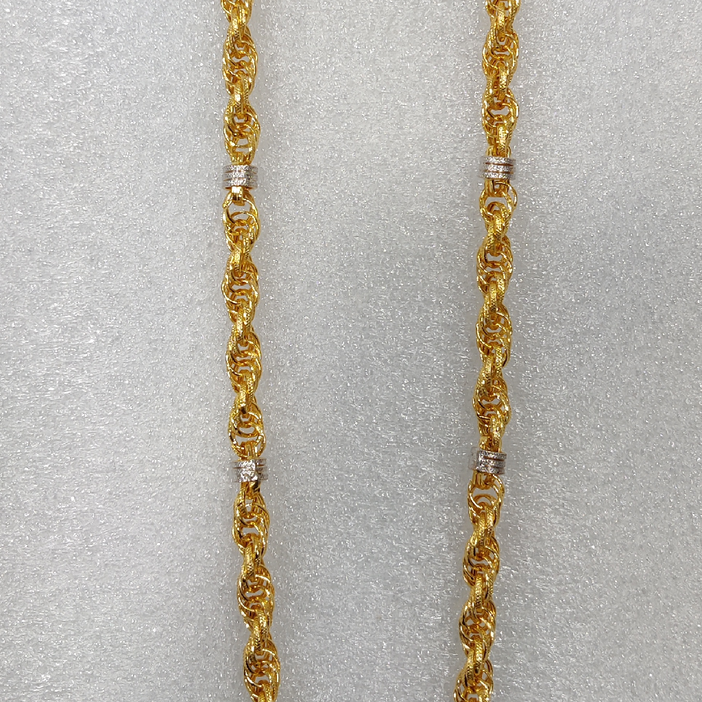 916 Gold Fancy Indo Hollow Chain - Image 3