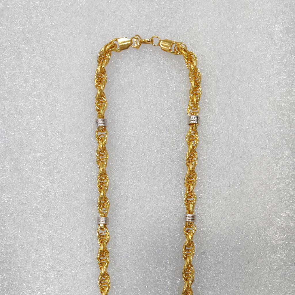 916 Gold Fancy Indo Hollow Chain - Image 2