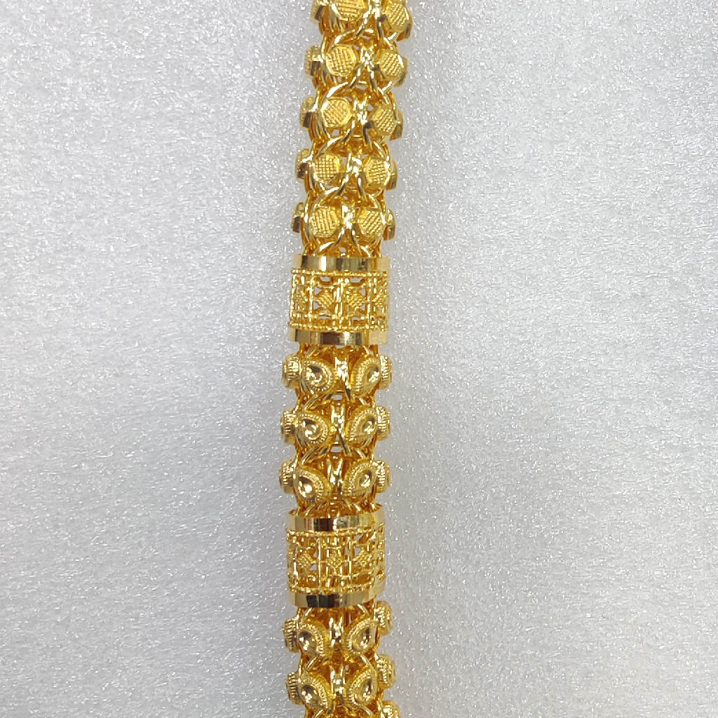 916 Gold Fancy Gent's Super Hollow Chain - Image 4