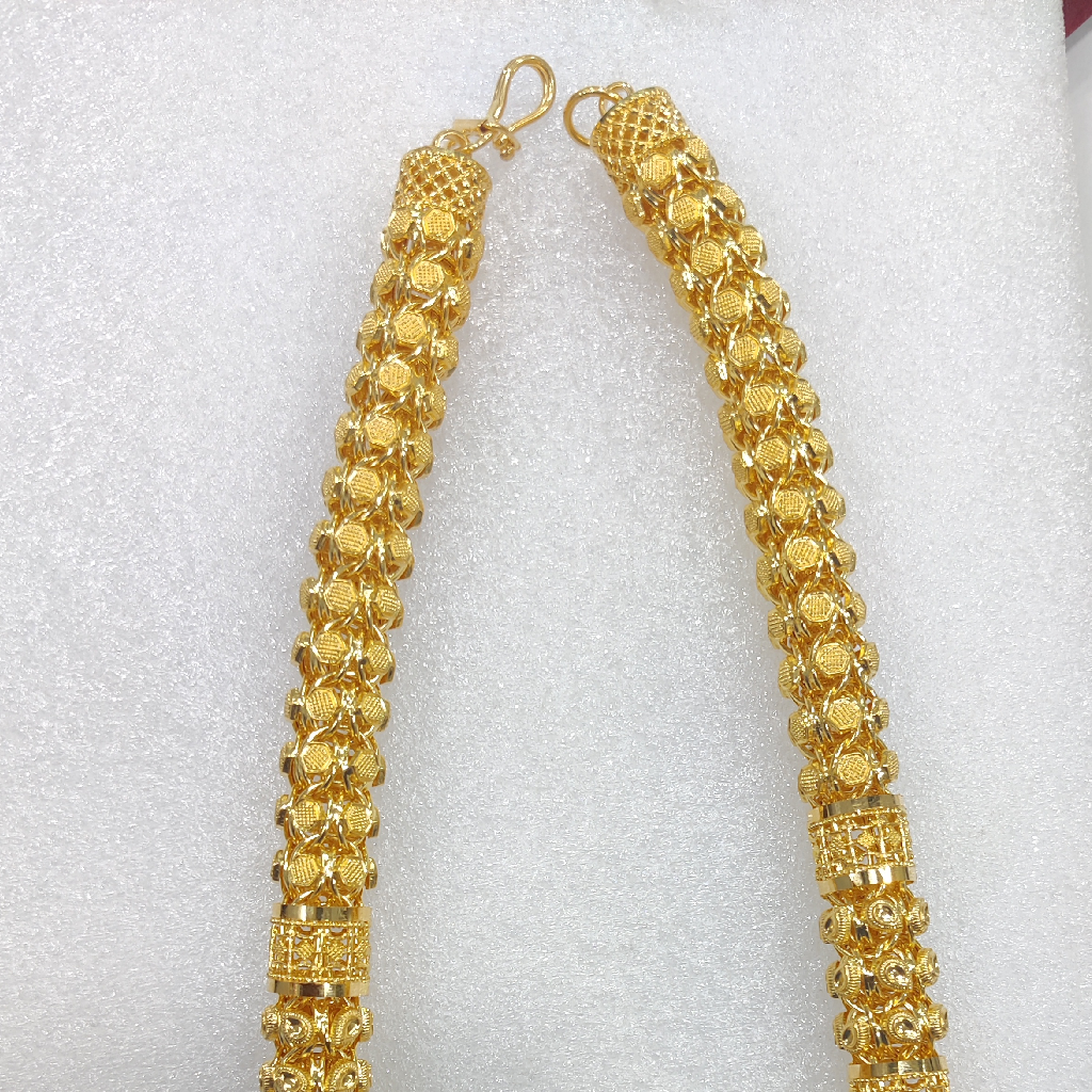 916 Gold Fancy Gent's Super Hollow Chain - Image 2