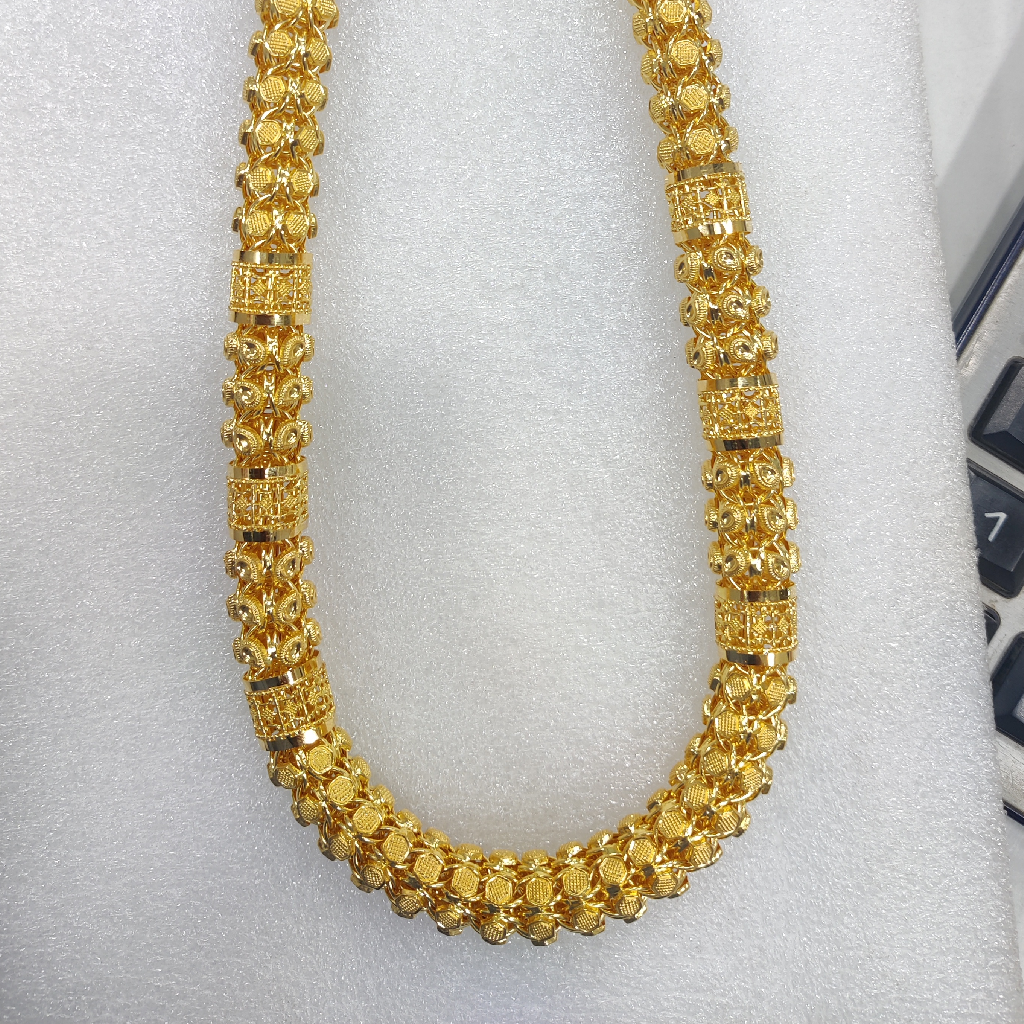 916 Gold Fancy Gent's Super Hollow Chain