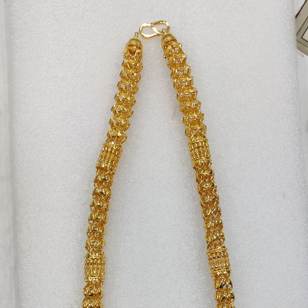 916 Gold Fancy Gent's Super Hollow Chain - Image 2