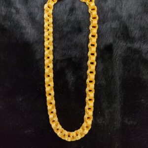 916 Gold Fancy Gent's Hollow Chain