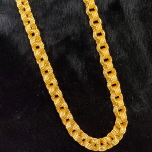 916 Gold Fancy Gent's Hollow Chain