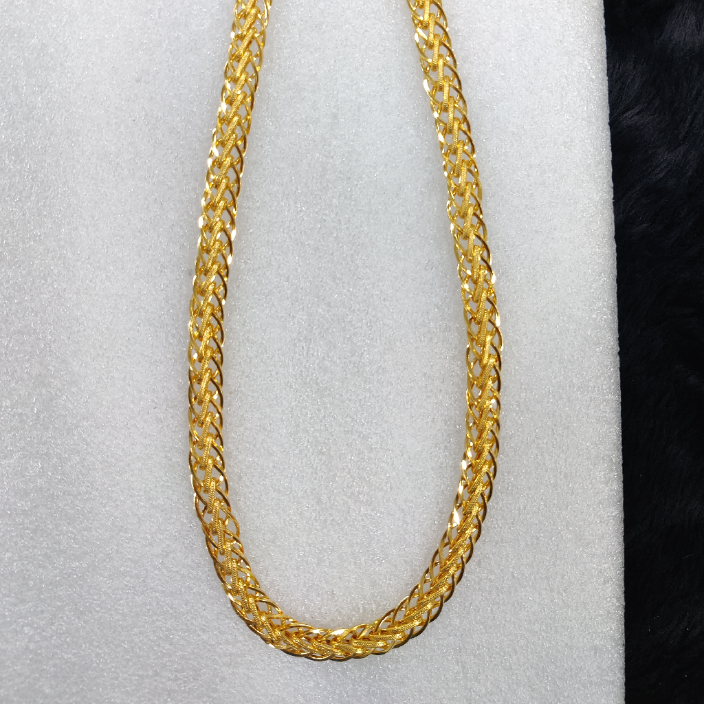 916 Gold Fancy Gent's Indo Hollow Chain - Image 2