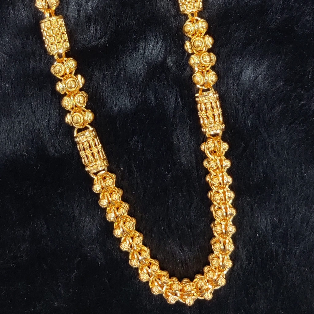 916 Gold Fancy Gent's Super Hollow Chain - Image 4