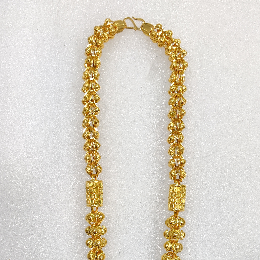 916 Gold Fancy Gent's Super Hollow Chain - Image 3