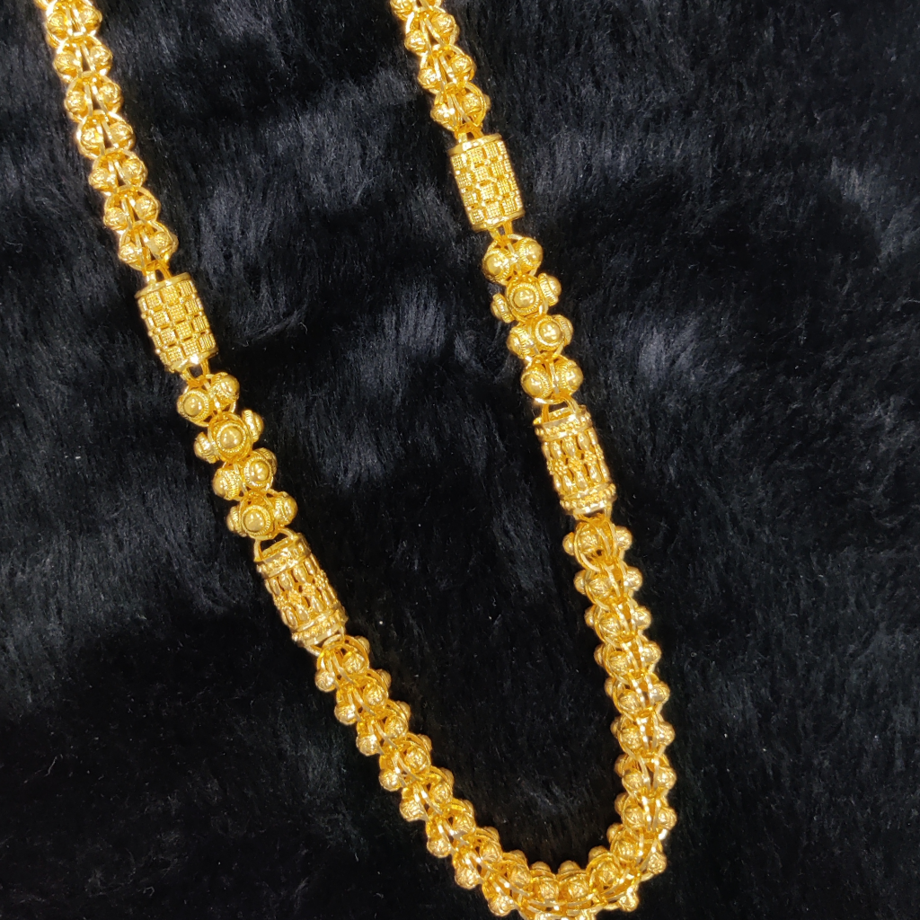 916 Gold Fancy Gent's Super Hollow Chain - Image 2
