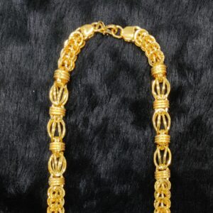 916 Gold Fancy Gent's Hollow Chain