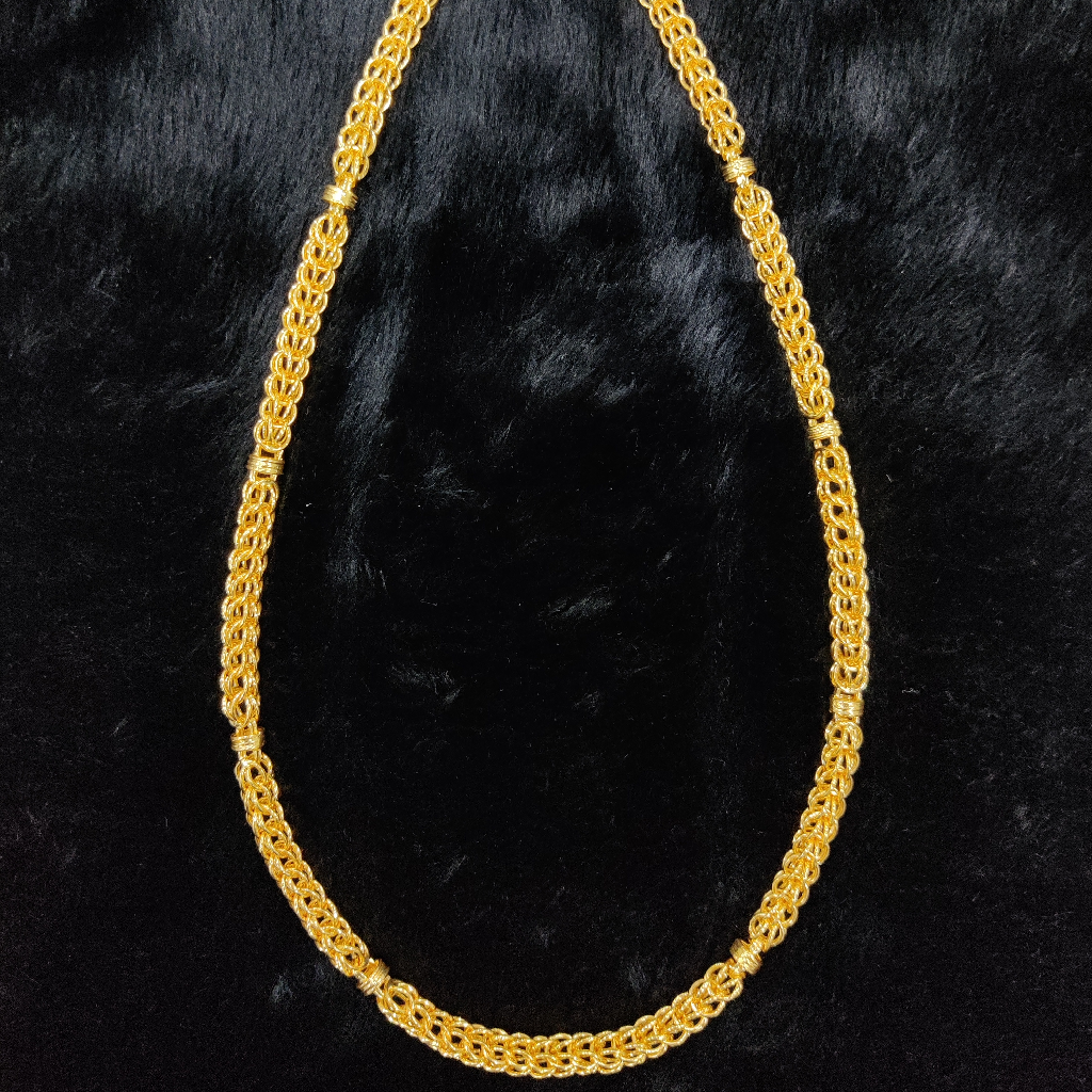 916 Gold Fancy Hollow Gent's Chain - Image 2