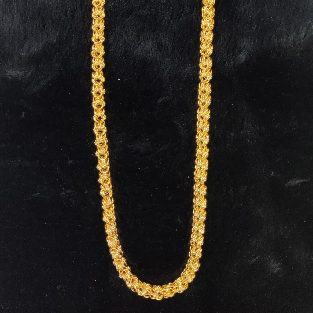 916 Gold Fancy Hollow Handmade Chain - Image 4