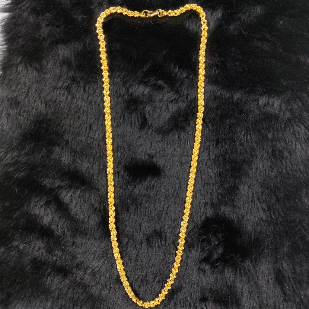 916 Gold Fancy Hollow Handmade Chain - Image 3