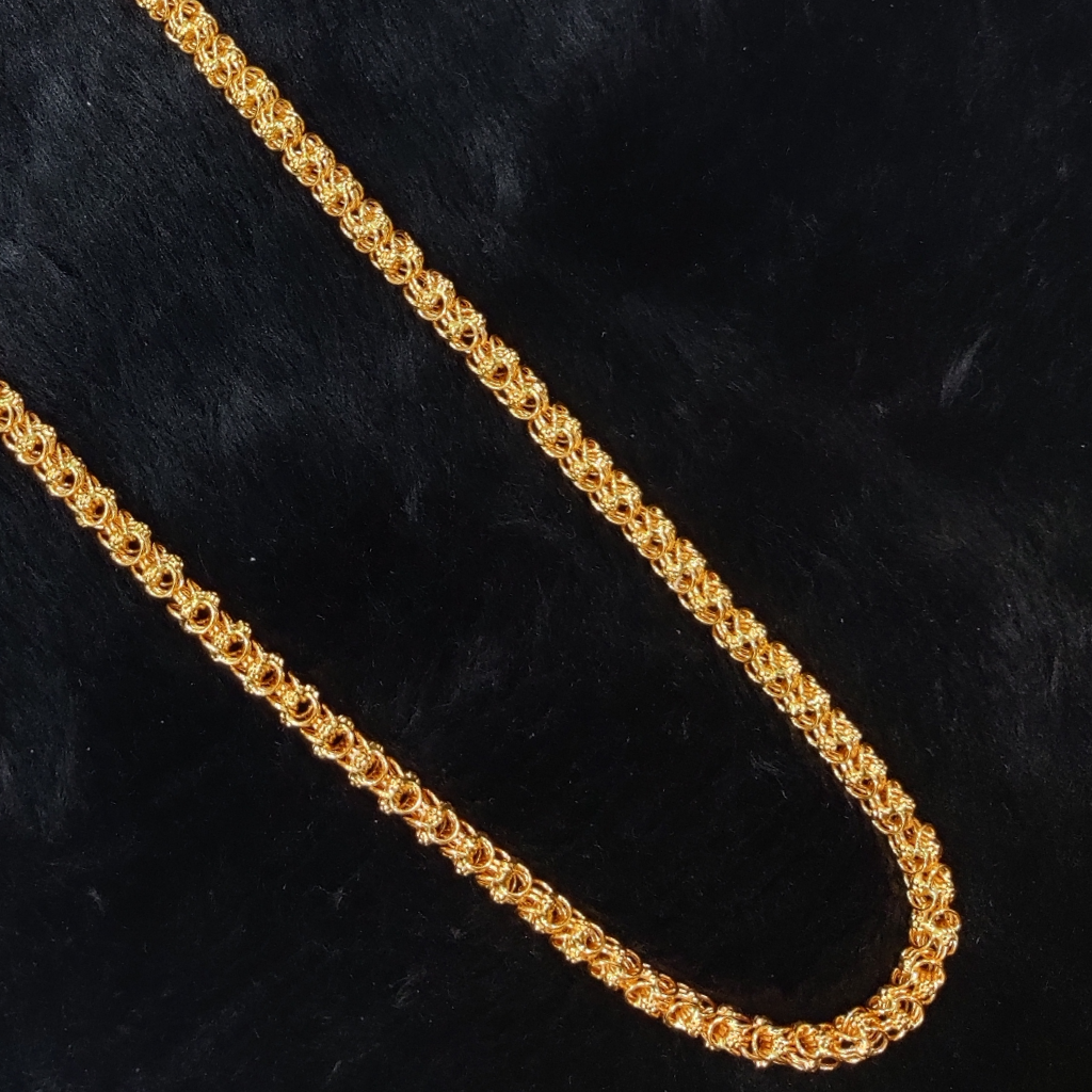916 Gold Fancy Hollow Handmade Chain