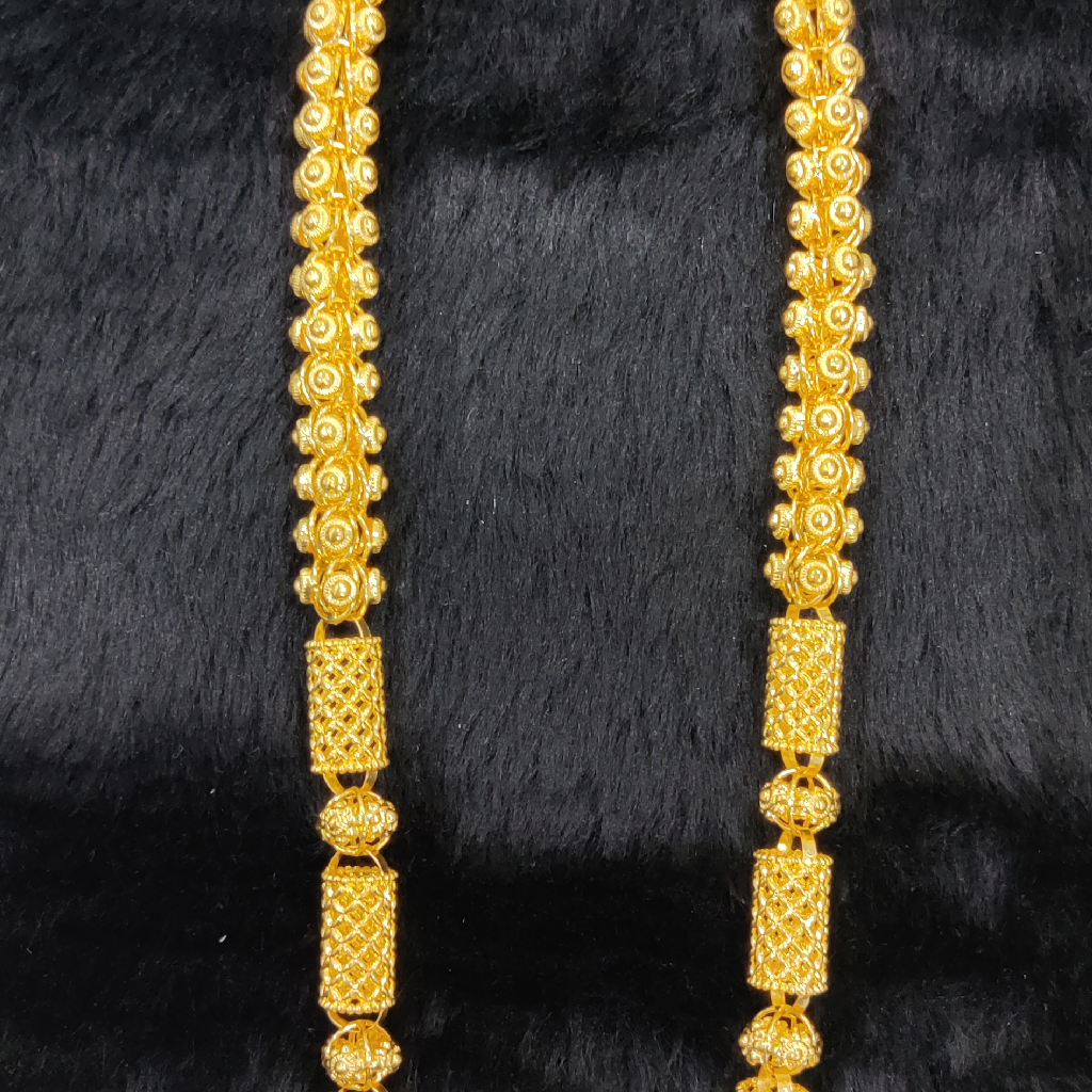 916 Gold Fancy Gent's Super Hollow Chain - Image 4