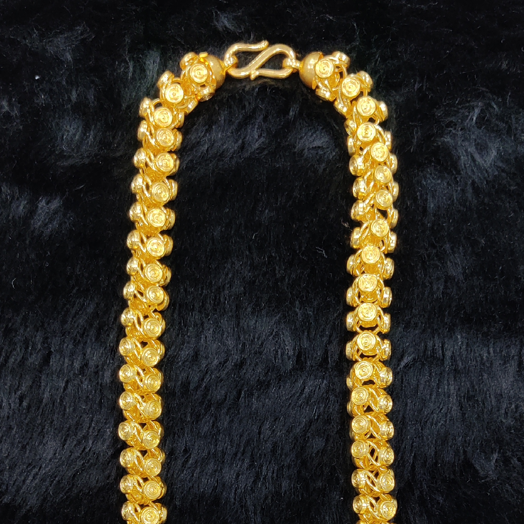 916 Gold Fancy Hollow Chain - Image 2