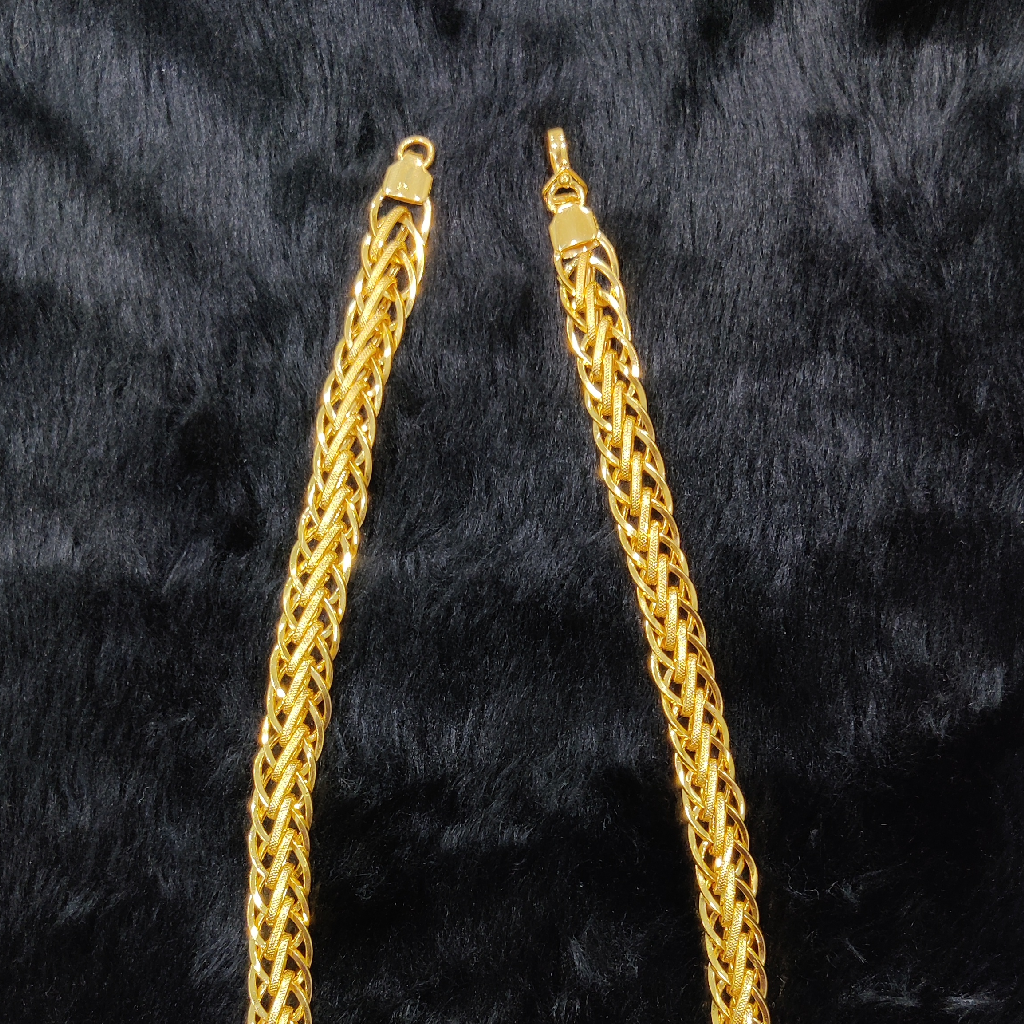 916 Gold Fancy Gent's Hollow Chain - Image 3
