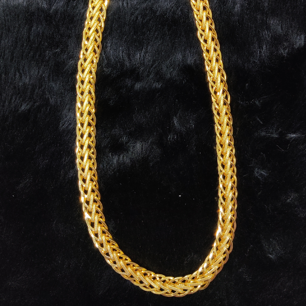 916 Gold Fancy Gent's Hollow Chain - Image 2