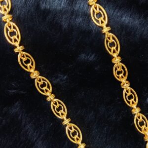 916 Gold Fancy Gent's Hollow Chain