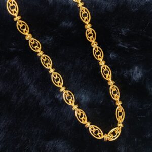 916 Gold Fancy Gent's Hollow Chain