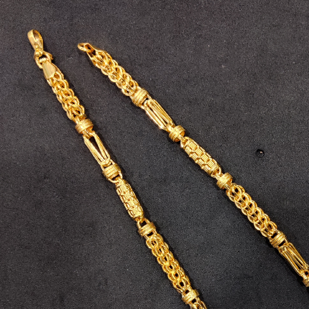 916 Gold Fancy Hollow Chain - Image 3