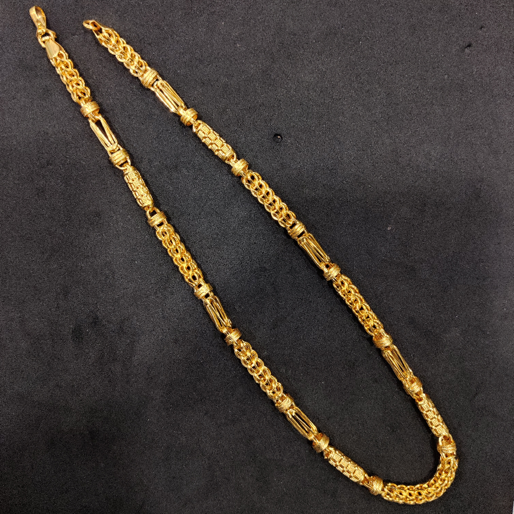 916 Gold Fancy Hollow Chain - Image 2