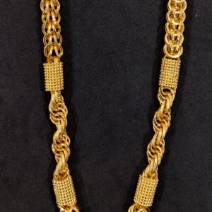 916 Gold Fancy Indo Hollow Mix Chain
