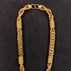916 Gold Fancy Indo Hollow Mix Chain