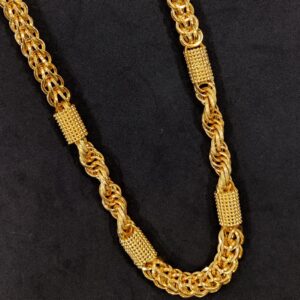 916 Gold Fancy Indo Hollow Mix Chain