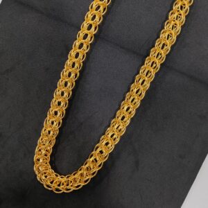 916 Gold Fancy Gent's Hollow Chain