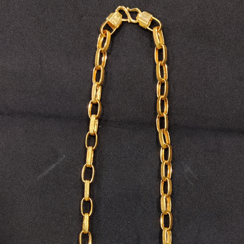 916 Gold Fancy Indo Hollow Chain - Image 2