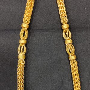 916 Gold Fancy Gent's Hollow Chain