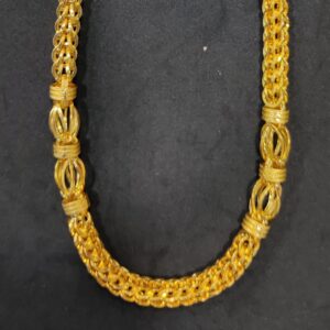 916 Gold Fancy Gent's Hollow Chain