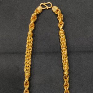 916 Gold Fancy Hollow Mix Chain