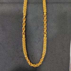 916 Gold Fancy Hollow Mix Chain