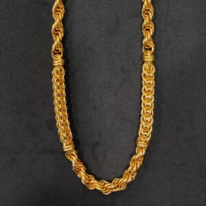 916 Gold Fancy Gent's Super Hollow Chain