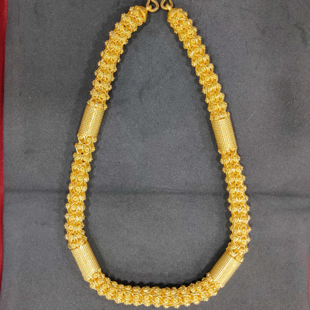 916 Gold Fancy Gent's Super Hollow Chain - Image 2