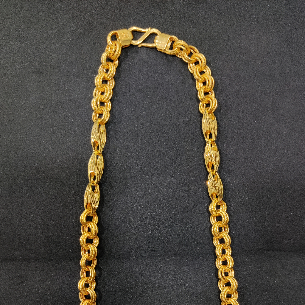 916 Gold Fancy Gent's Choko Hollow Chain - Image 3