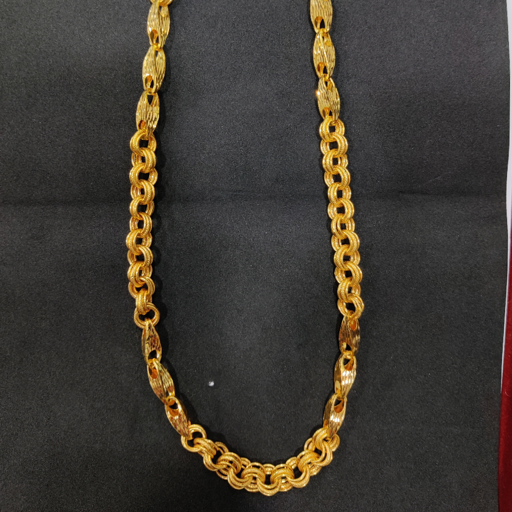 916 Gold Fancy Gent's Choko Hollow Chain - Image 2