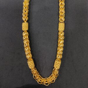 916 Gold Fancy Gent's Hollow Chain