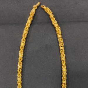 916 Gold Fancy Gent's Hollow Chain