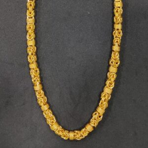 916 Gold Fancy Gent's Hollow Chain