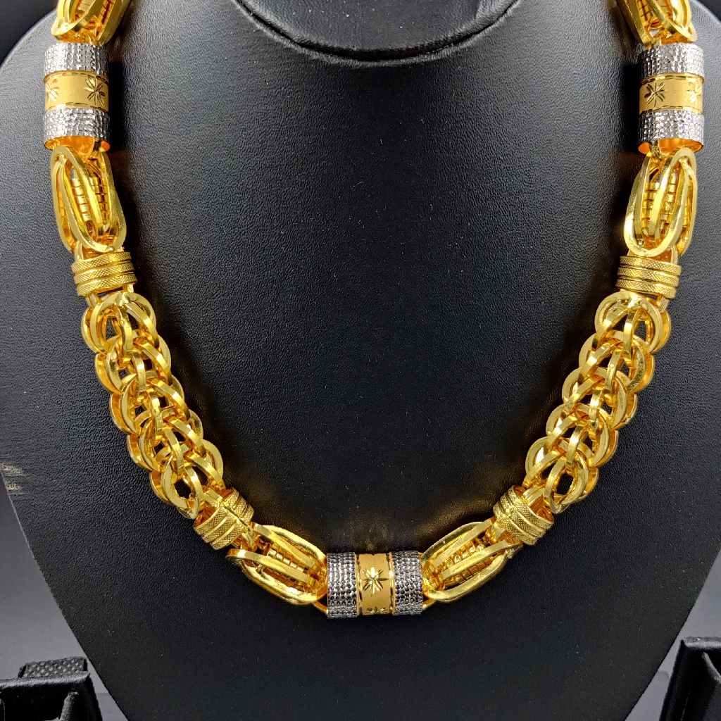 916 Gold Fancy Bahubali Italian Chain - Image 2