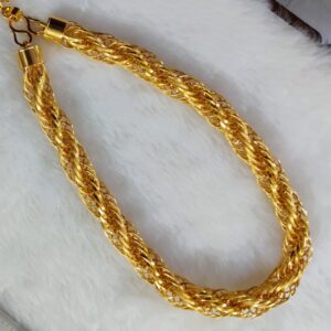 916 Gold Fancy Gent's Hollow kadam Chain