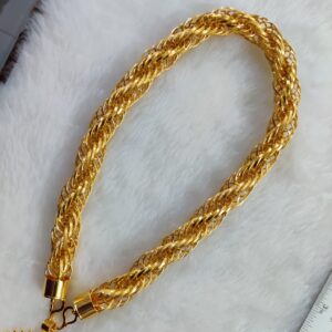 916 Gold Fancy Gent's Hollow kadam Chain