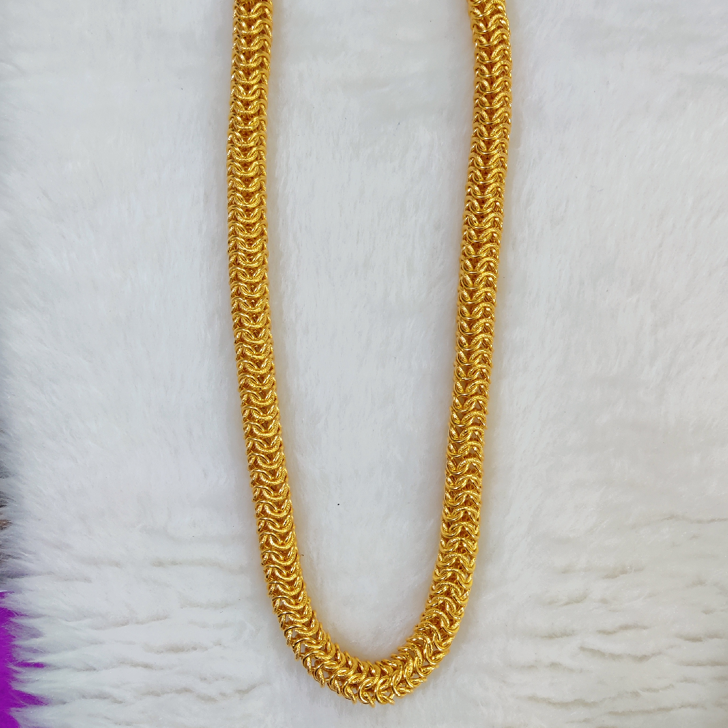 916 Gold Fancy Gent's Hollow Chains - Image 2