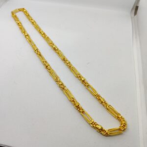 916 Gold Fancy Gent's Hollow Chain