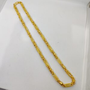 916 Gold Fancy Gent's Hollow Chain
