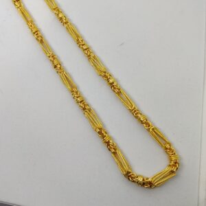 916 Gold Fancy Gent's Hollow Chain