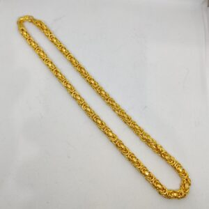 916 Gold Fancy Gent's Hollow Chain