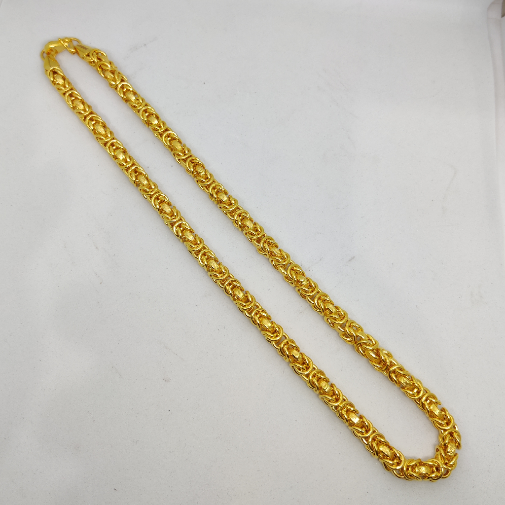 916 Gold Fancy Gent's Hollow Chain - Image 3